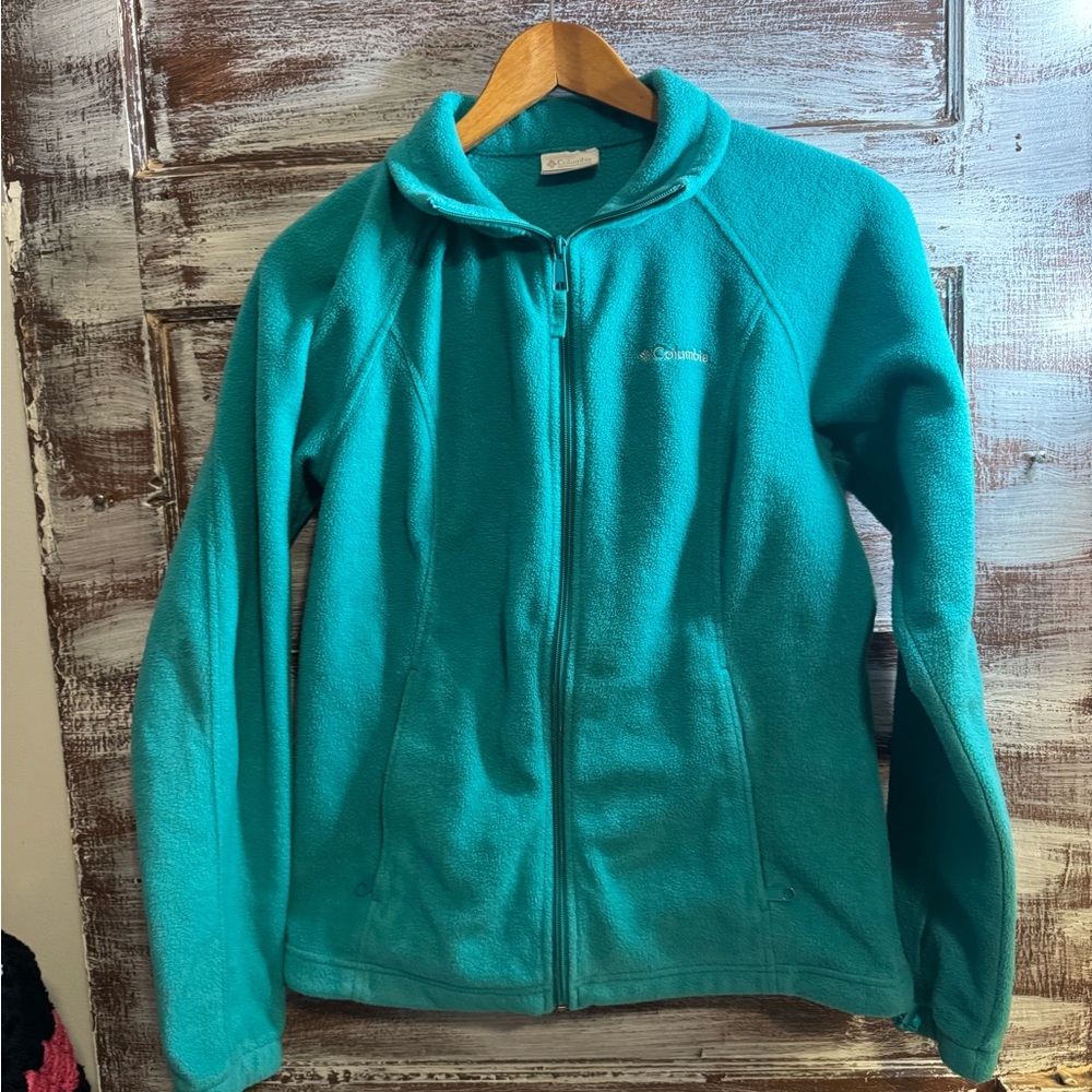 Columbia Turquoise Fleece Outerwear